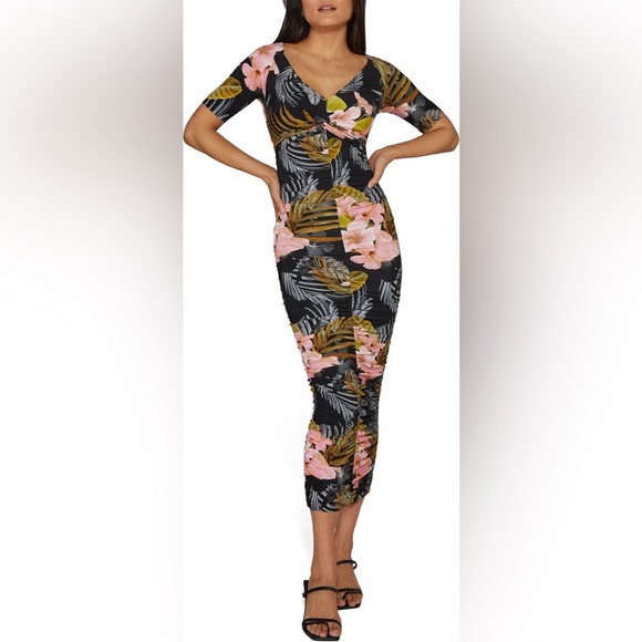 Favorite Daughter The Bad Decisions V-Neck Body-Con Dress - Picture 1 of 5